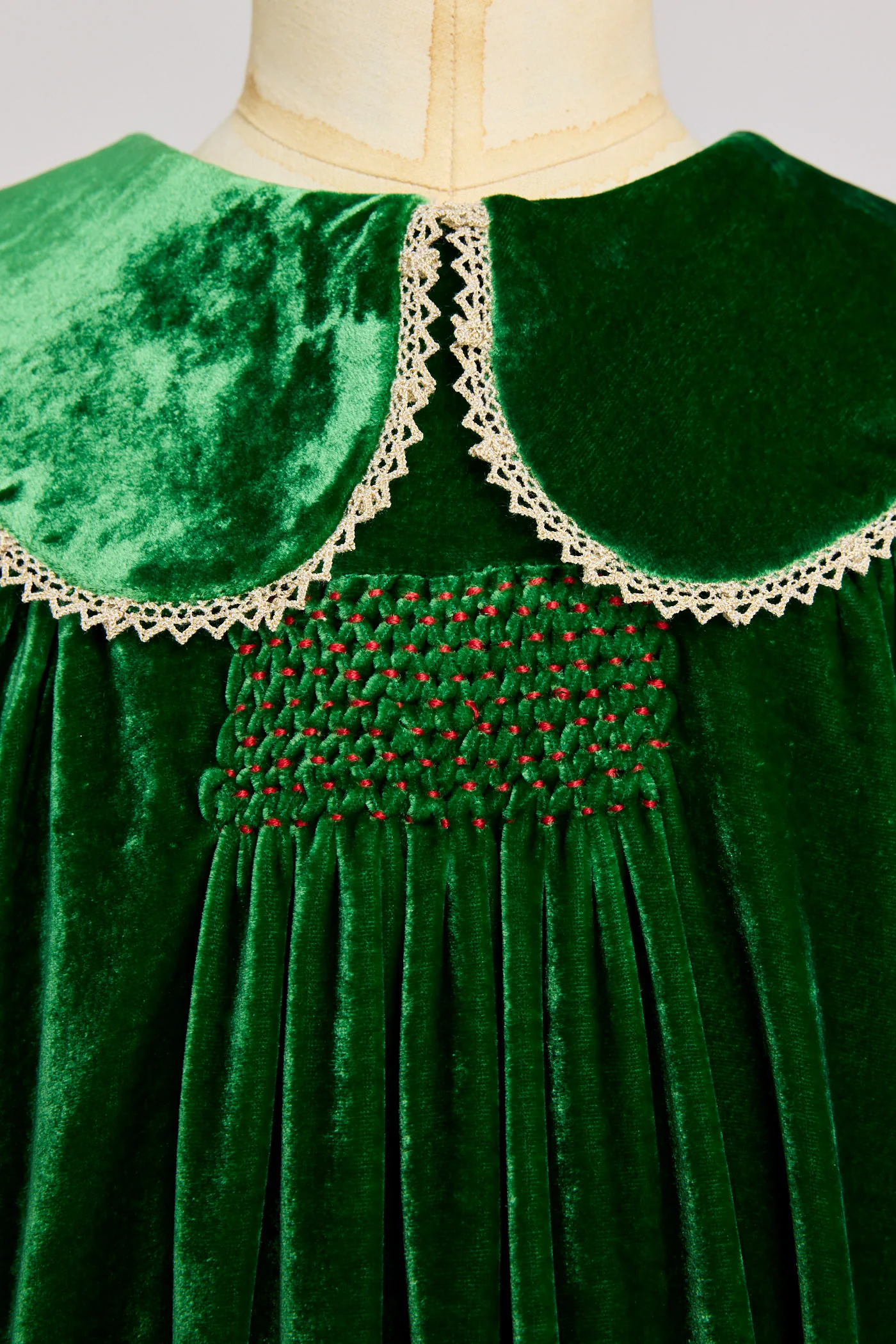 Popcorn Dress - Emerald Green Velvet - Image 5