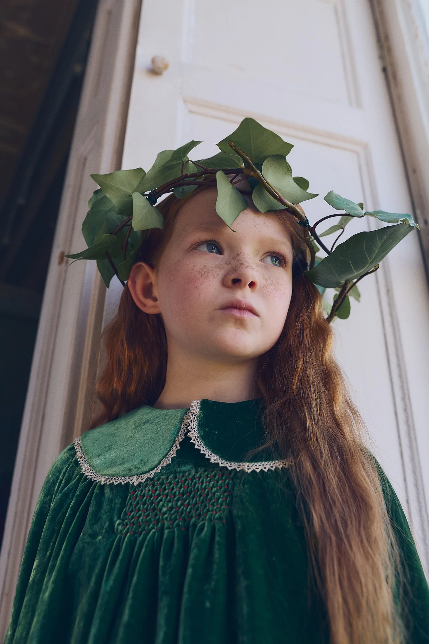 Popcorn Dress - Emerald Green Velvet - Image 7