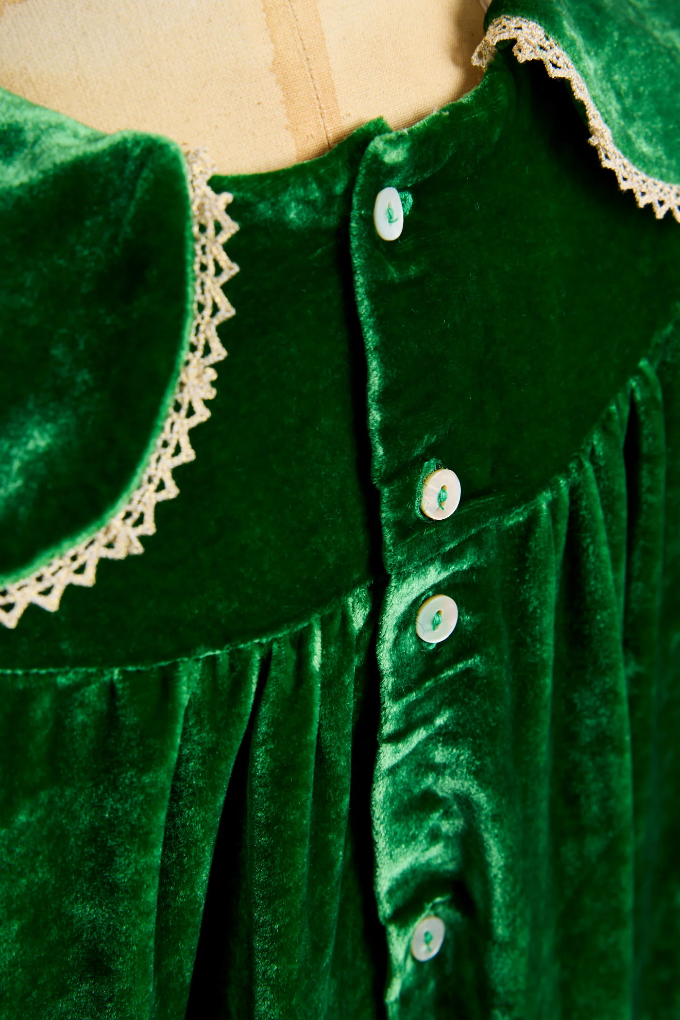 Popcorn Dress - Emerald Green Velvet - Image 9
