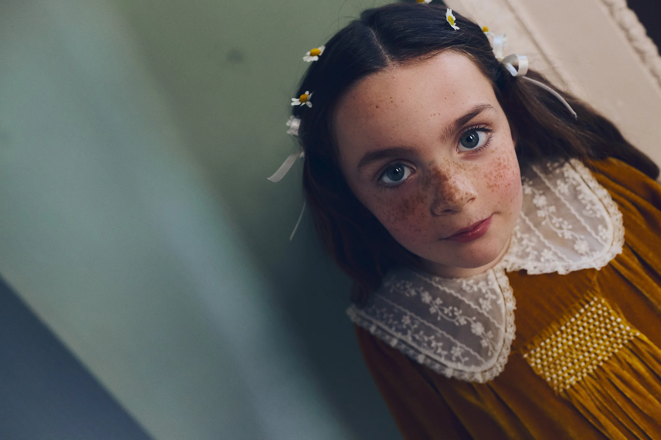 Popcorn Dress - Ochre Velvet - Image 9