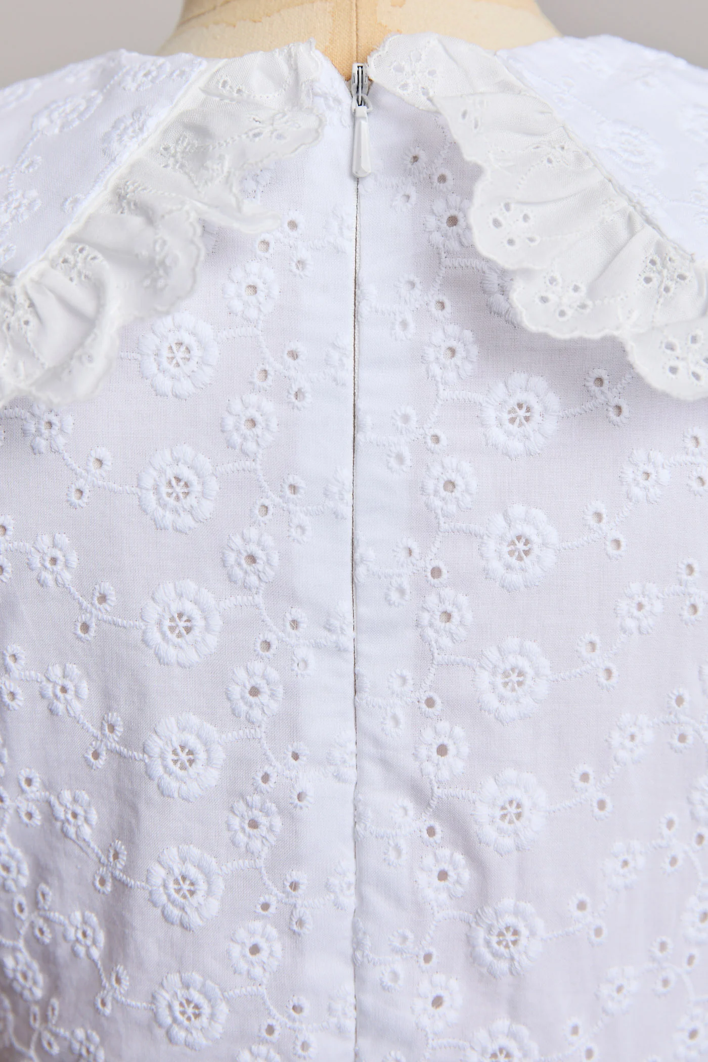 Queen Dress in White Broderie Anglaise - Image 15