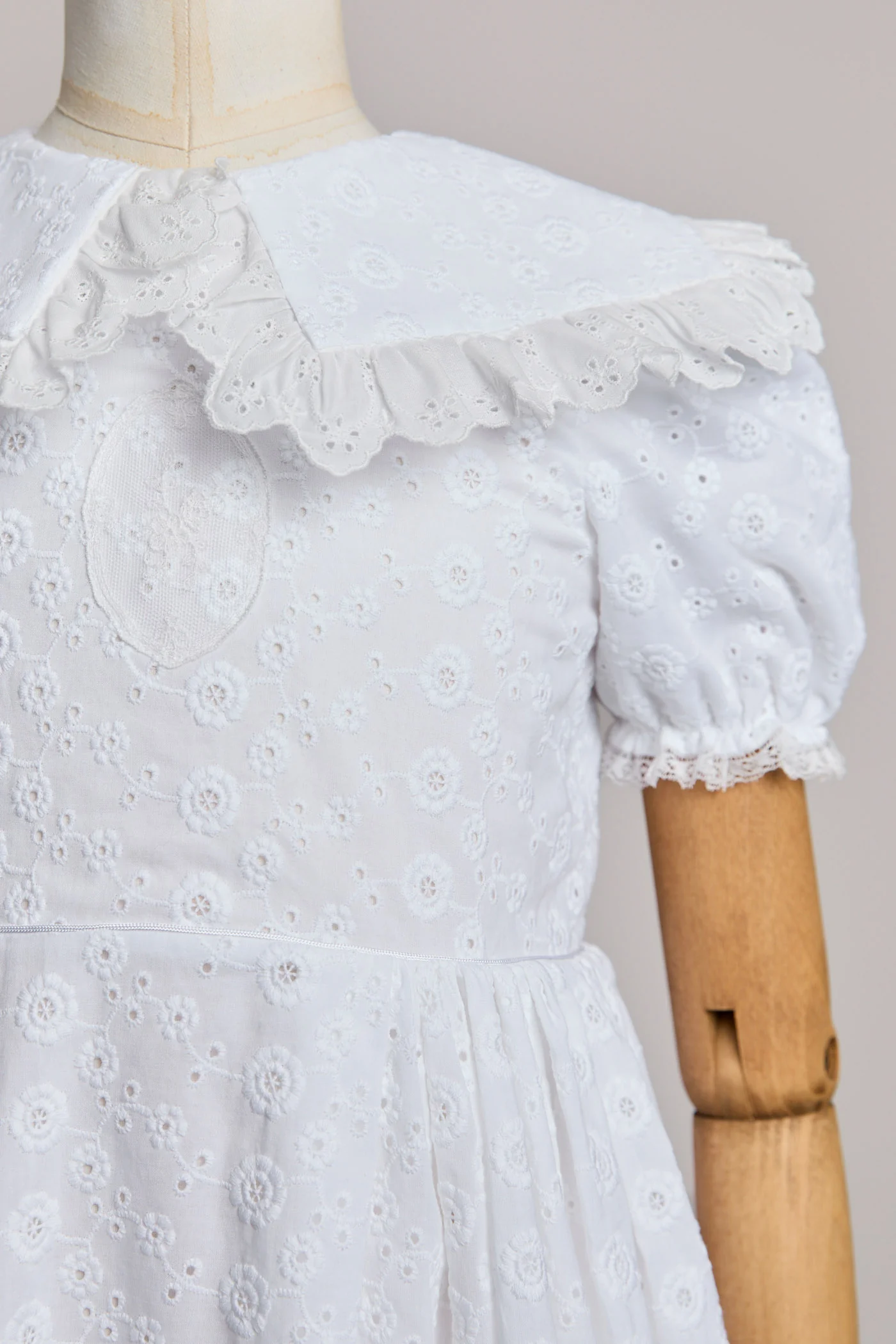 Queen Dress in White Broderie Anglaise - Image 19