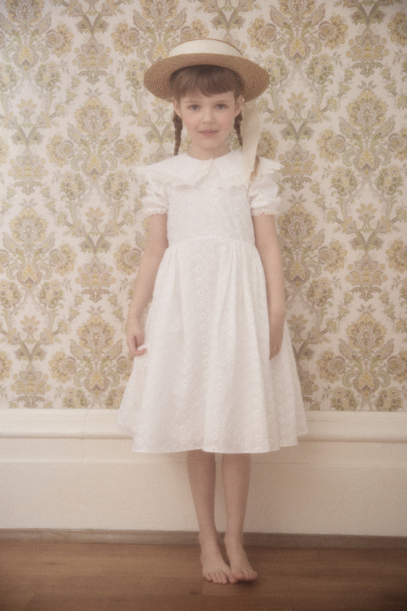 Queen Dress in White Broderie Anglaise - Image 20