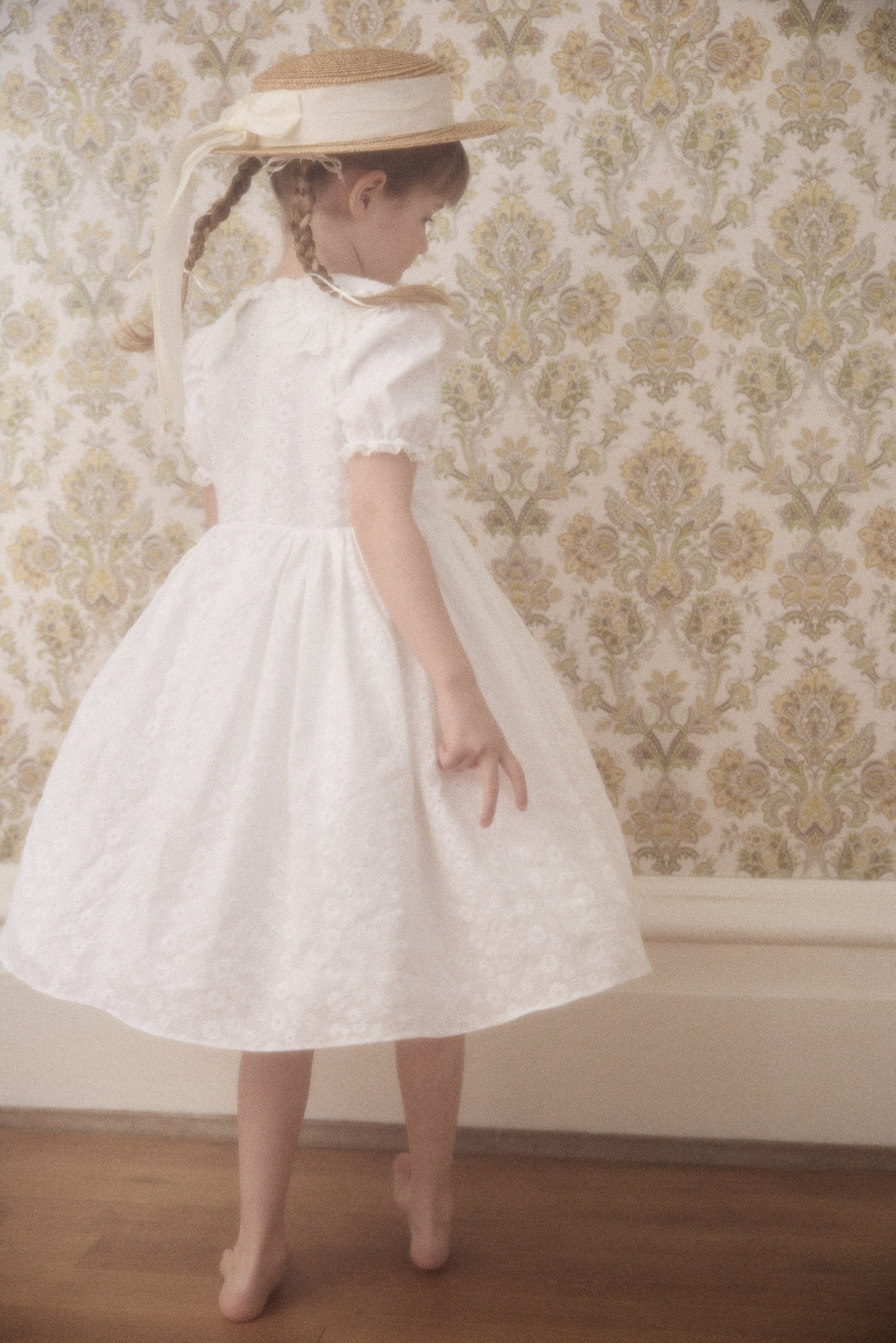 Queen Dress in White Broderie Anglaise - Image 8