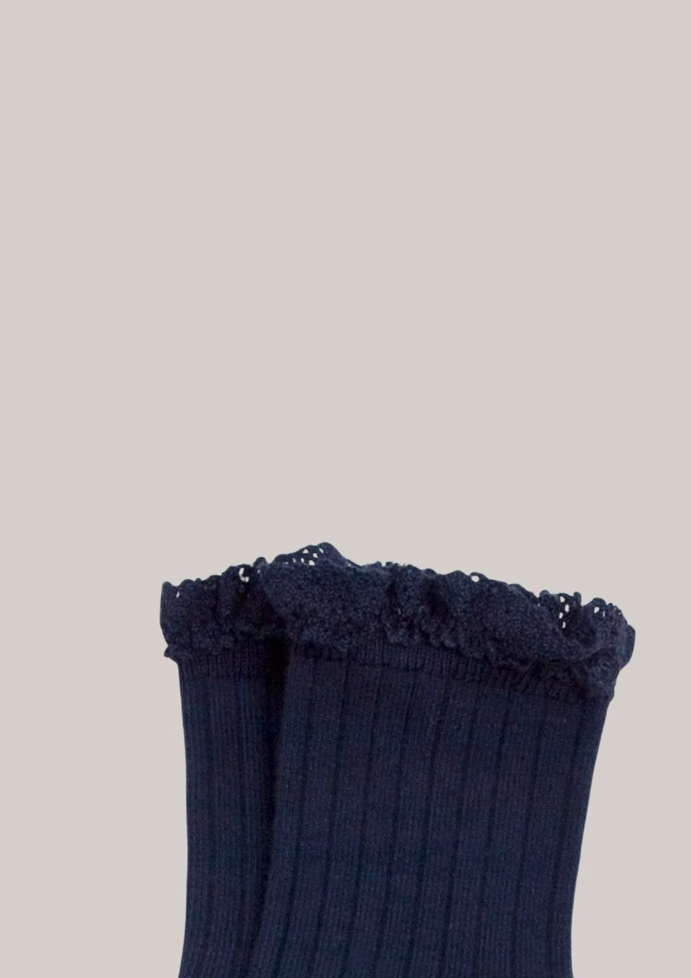 Collégien X Strawberries & Cream - Lili Ankle Socks with Lace - Nuit Etoilee - Image 2