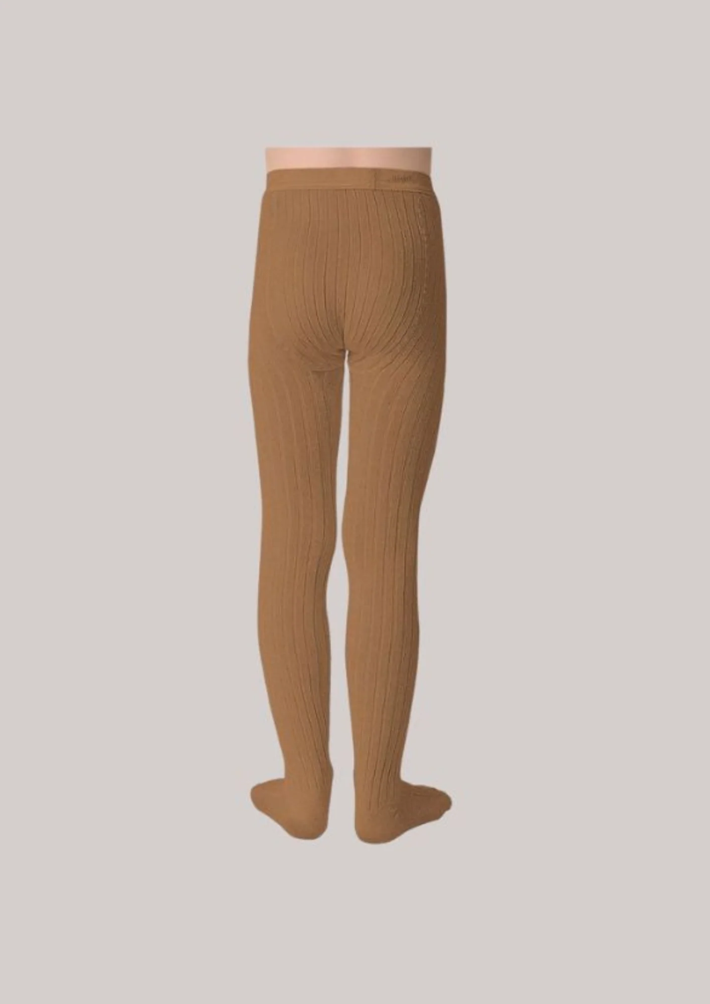Collégien X Strawberries & Cream - Louise Ribbed Tights - Caramel au Beurre Salé - Image 2