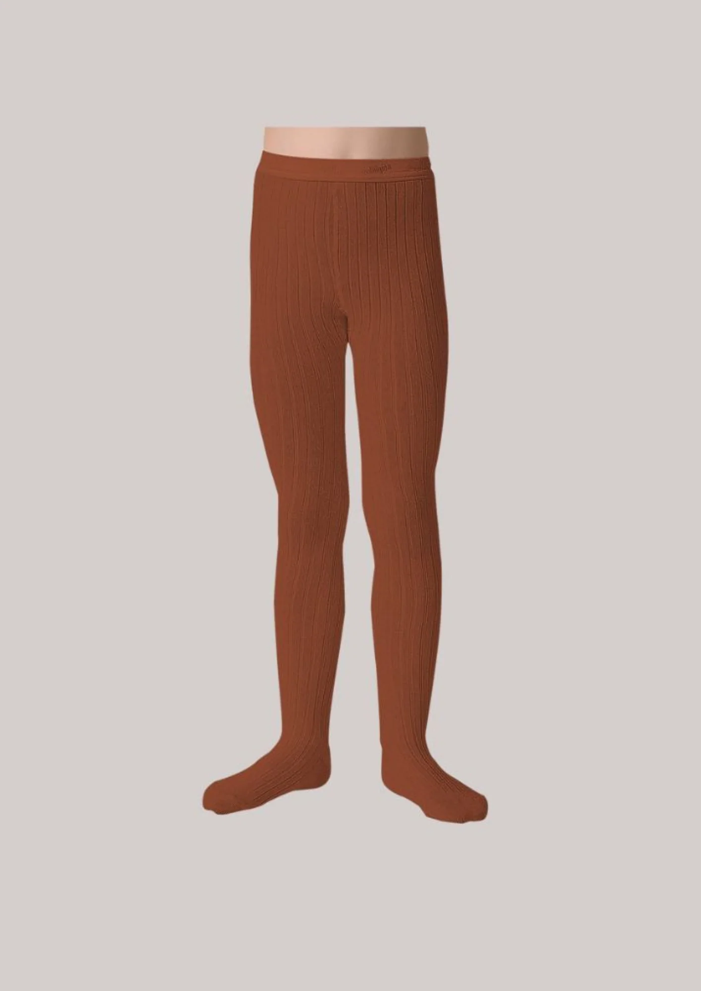 Collégien X Strawberries & Cream - Louise Ribbed Tights - Pain d Épice - Image 2