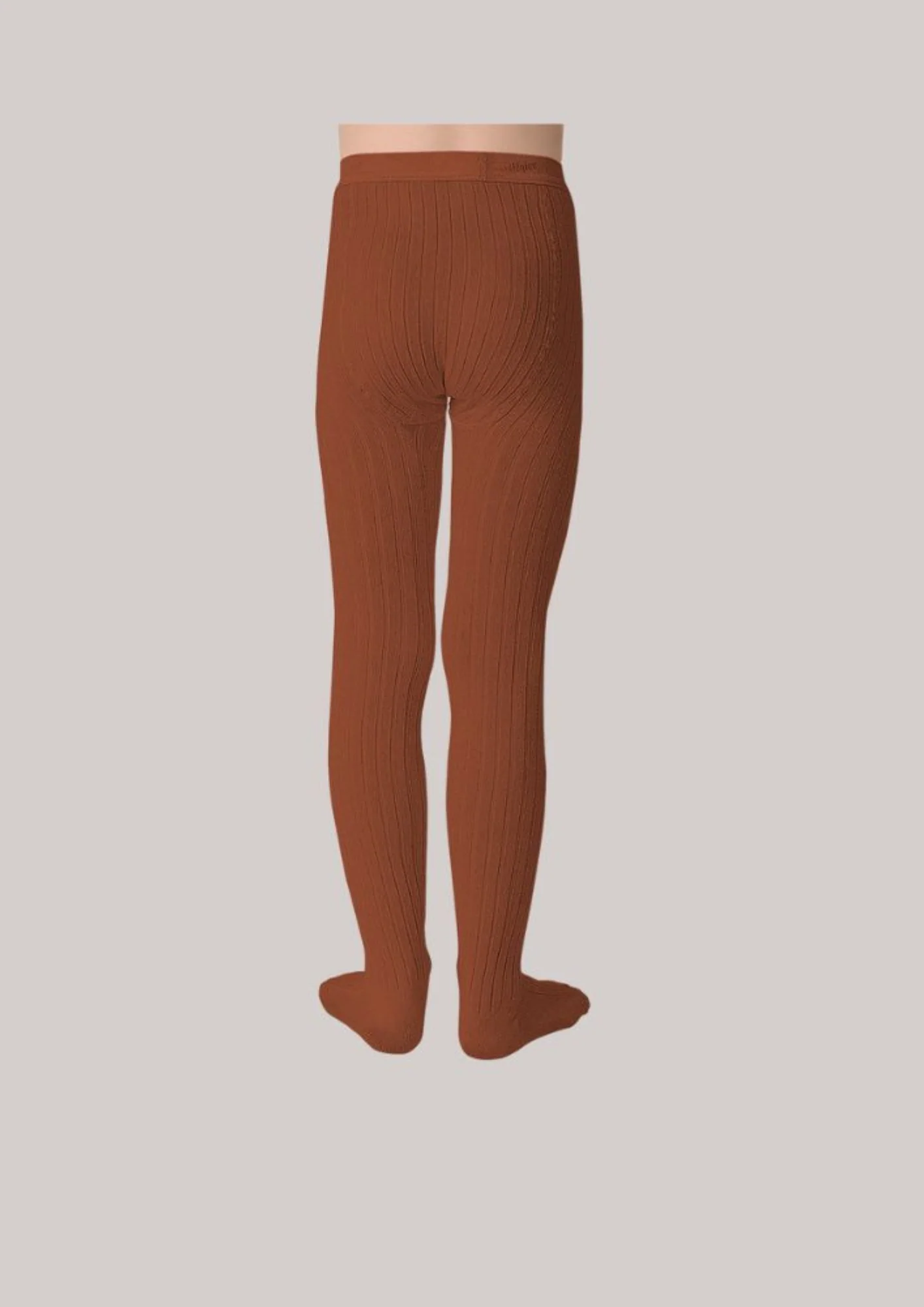 Collégien X Strawberries & Cream - Louise Ribbed Tights - Pain d Épice - Image 3