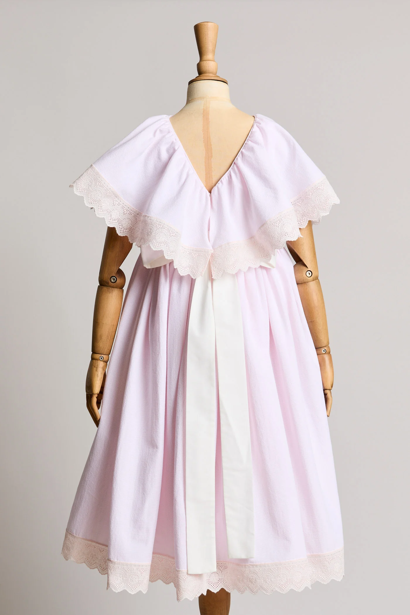 Short Butterfly Dress Pink Stripes - Image 2