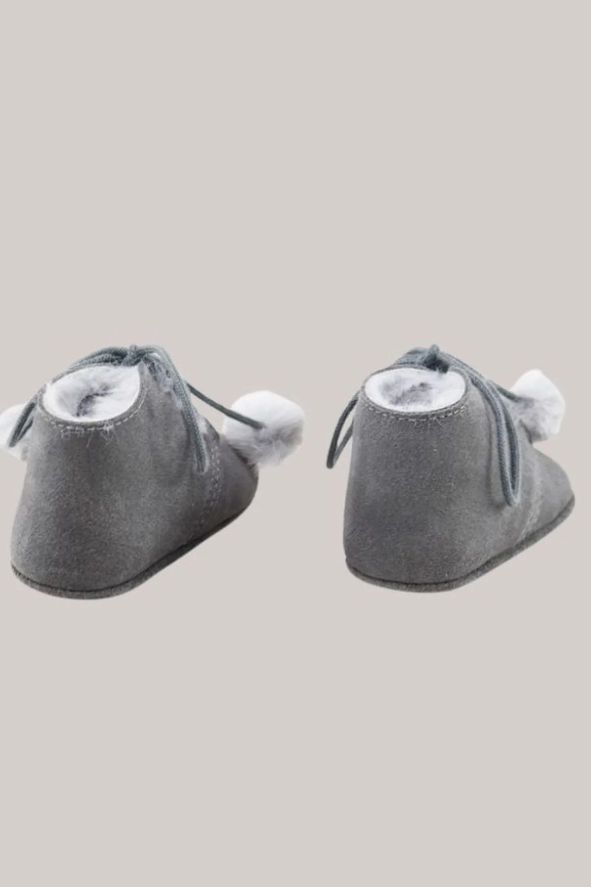 Suede Soft Booties - Grey - Image 3