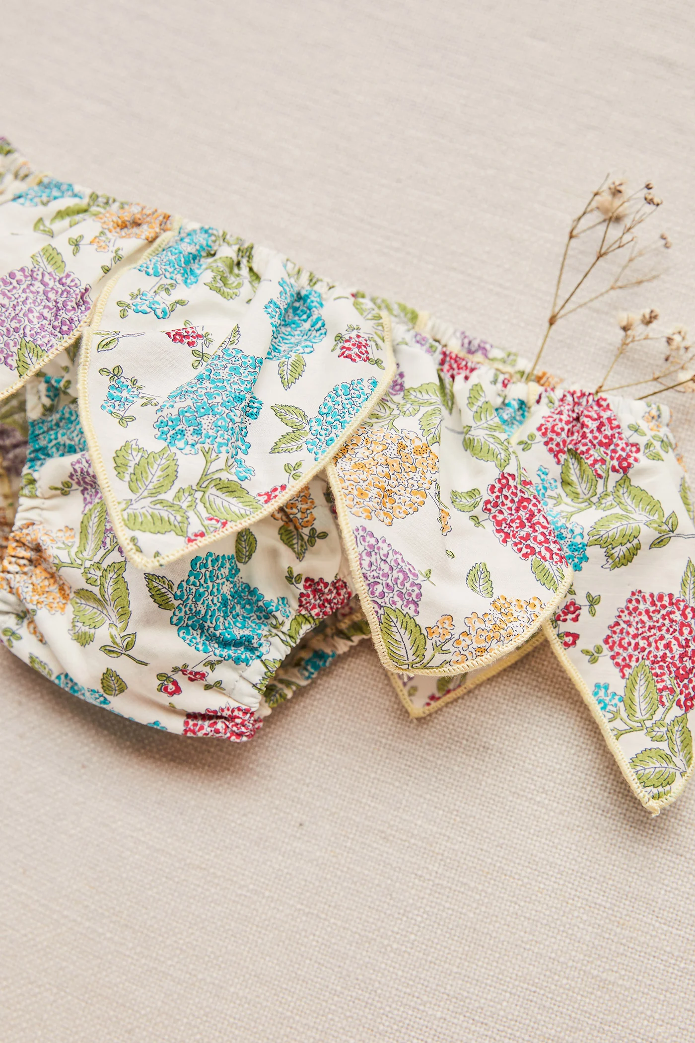 Teardrop in Blue, purple and orange flowers Liberty fabric - Swimwear Bottoms - Image 2