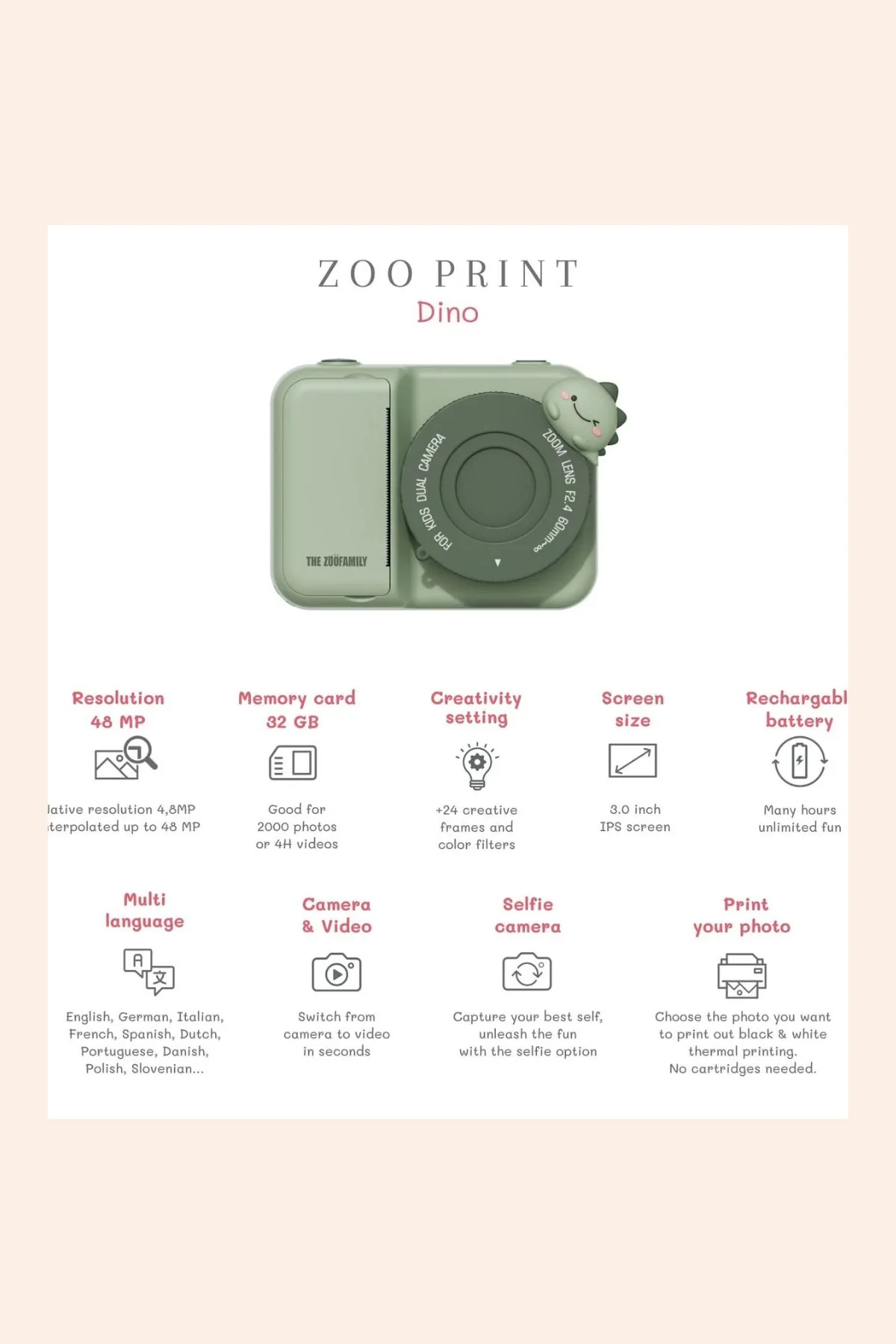 The Zoo Family - Zoo print - Dino - Image 3