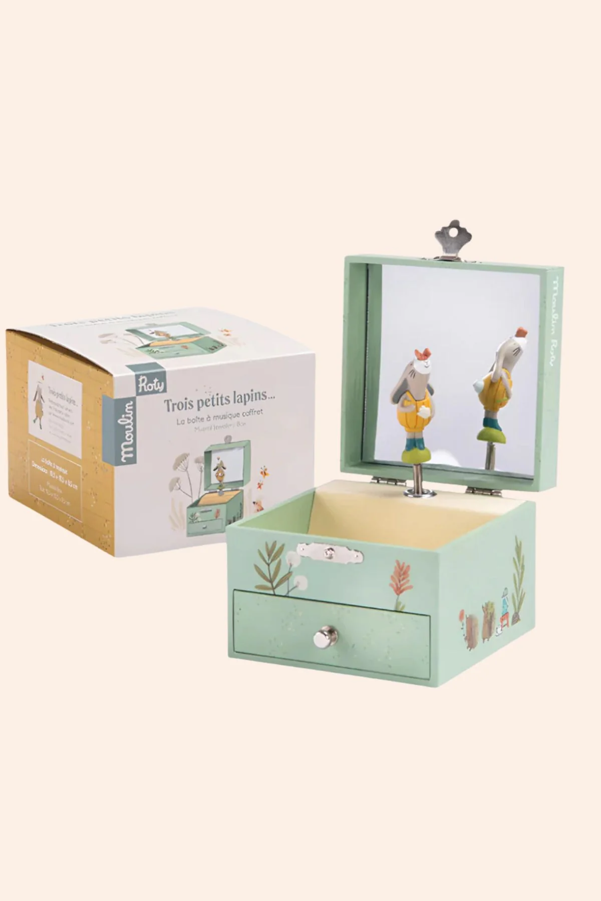 Moulin Roty - Musical Jewellery Box - Trois Petits Lapins - Image 2