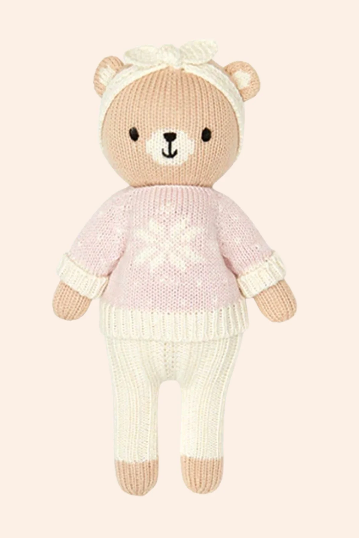 Tun Tun - Holiday Bear - Natural & Rose