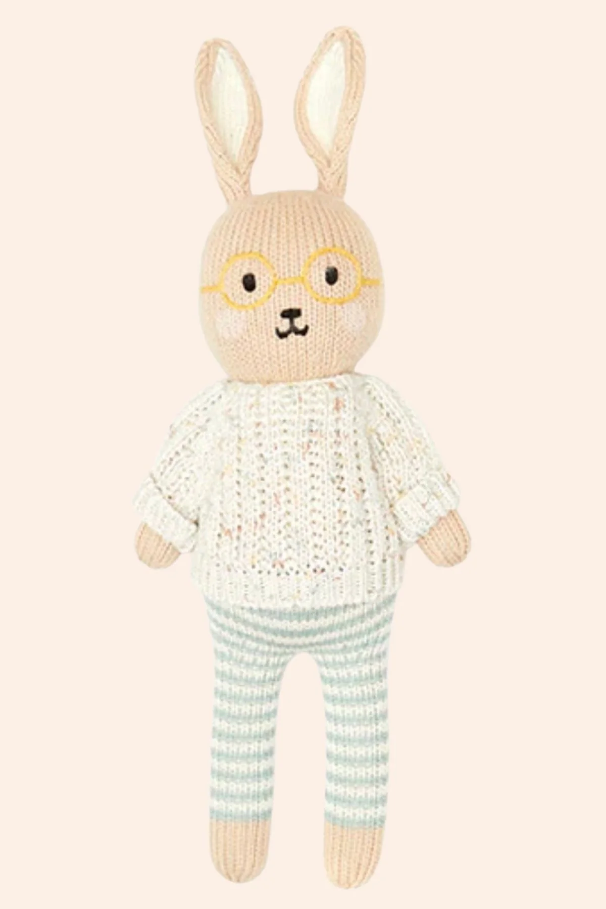 Tun Tun - Mike The Bunny with Sweater - Natural & Jade