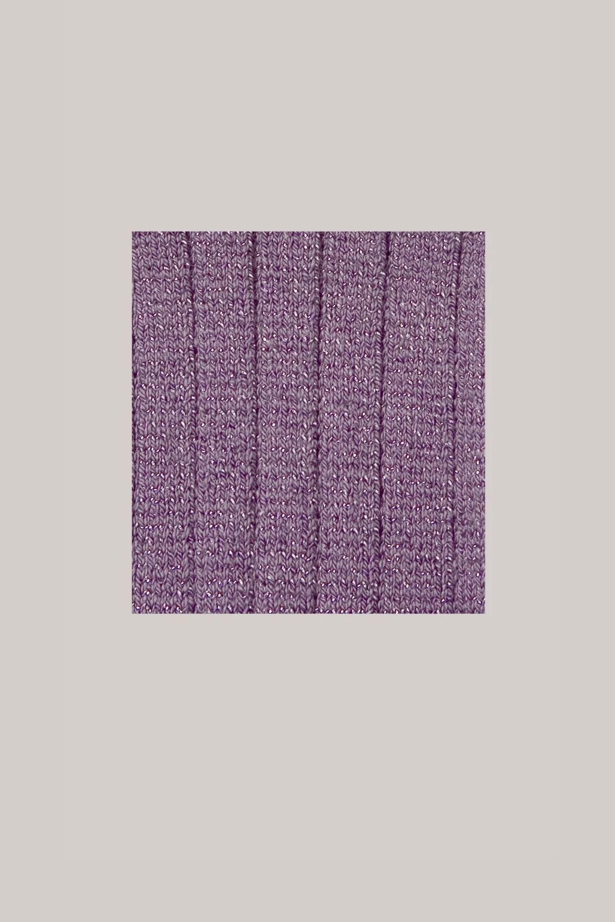 Collégien X Strawberries & Cream - Victoire Glitter Ribbed Crew Socks - Glycine du Japon - Image 2
