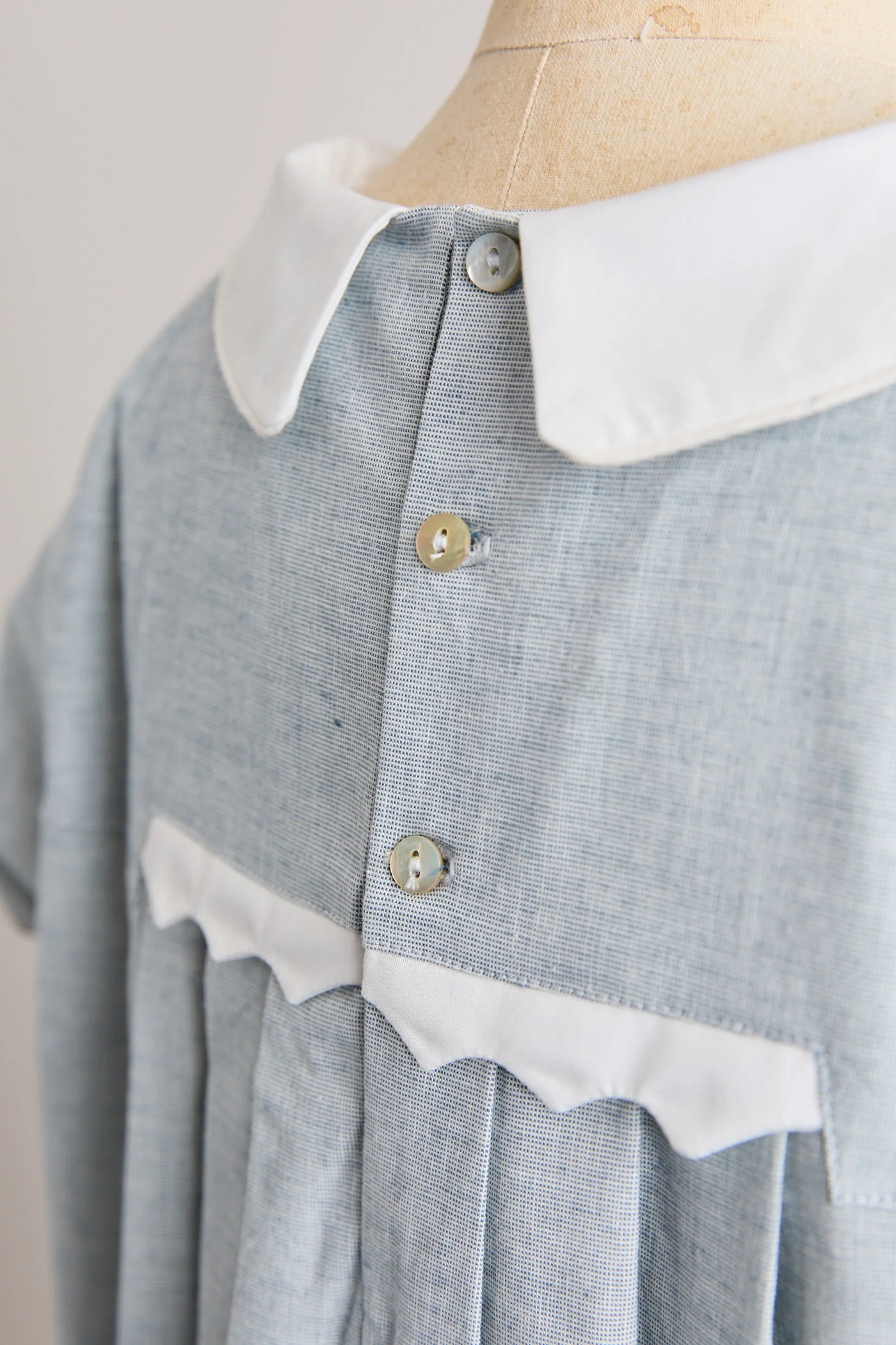 Zigzag Dress in Misty Blue - Image 11